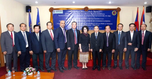 VIETLAOPOWER ATTENDS SIGNING CEREMONY OF MOU ON FEASIBILITY STUDY OF 500KV LINE FROM SOUTHERN LAOS TO VIETNAM 